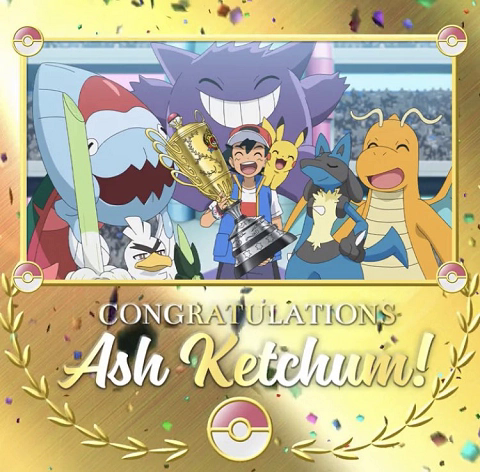 Ash Ketchum won the world-class Pokémon tournament - source: Twitter Pokémon