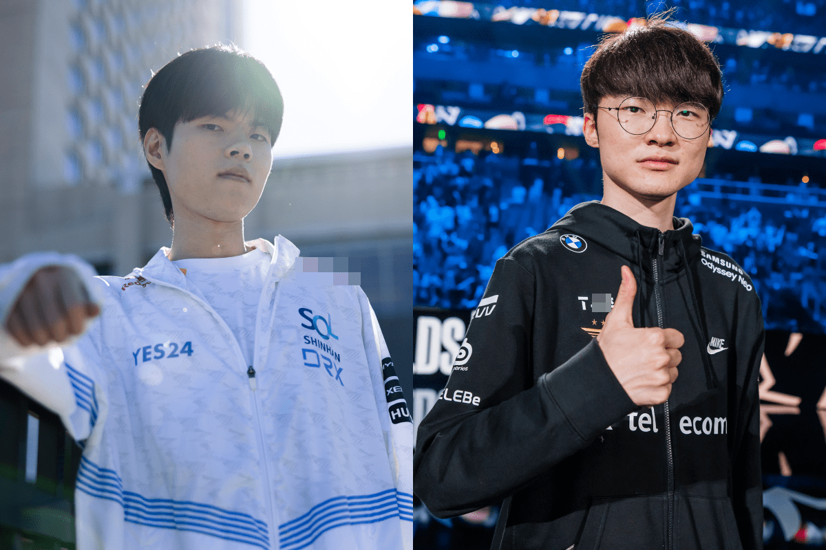 DRX (left) will face T1 in the 2022 World Championship final