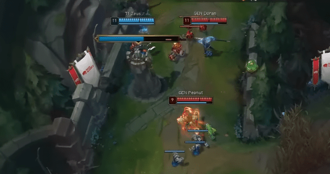 Gen.G surprised the audience by suddenly picking Jarvan IV Top Lane - source: LCK Global
