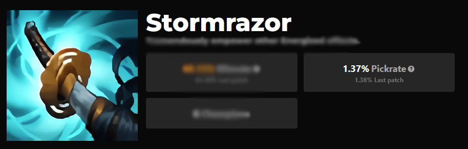 Godslayer currently has an extremely low purchase rate in LoL
