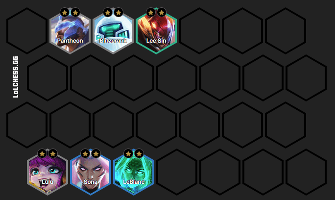 Players need to stop at level 6 to upgrade Lee Sin to 3 stars - source: LoLChess