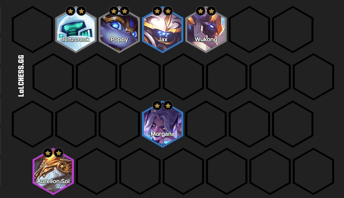 Activating the Guardian and Brawler traits will help players sustain very well - source: LoLChess