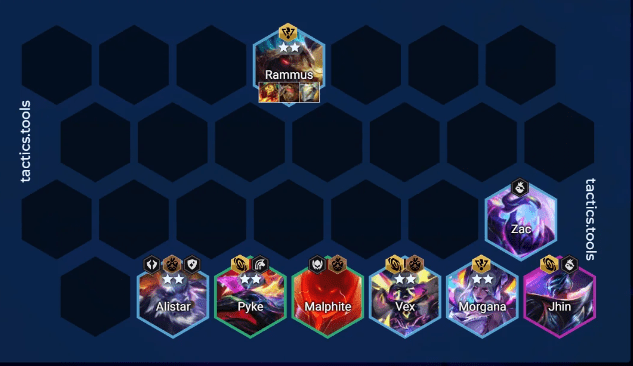 The 4 Spirit threshold will help Rammus sustain fights extremely well - source: Tactics.tools