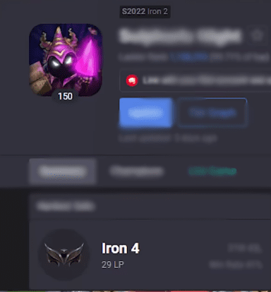 In reality, this player's skill level is only Iron