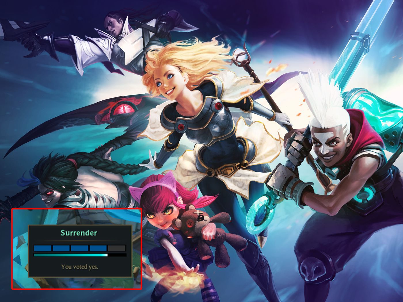 But Riot has adjusted and allowed players to surrender with just 4 agreeing