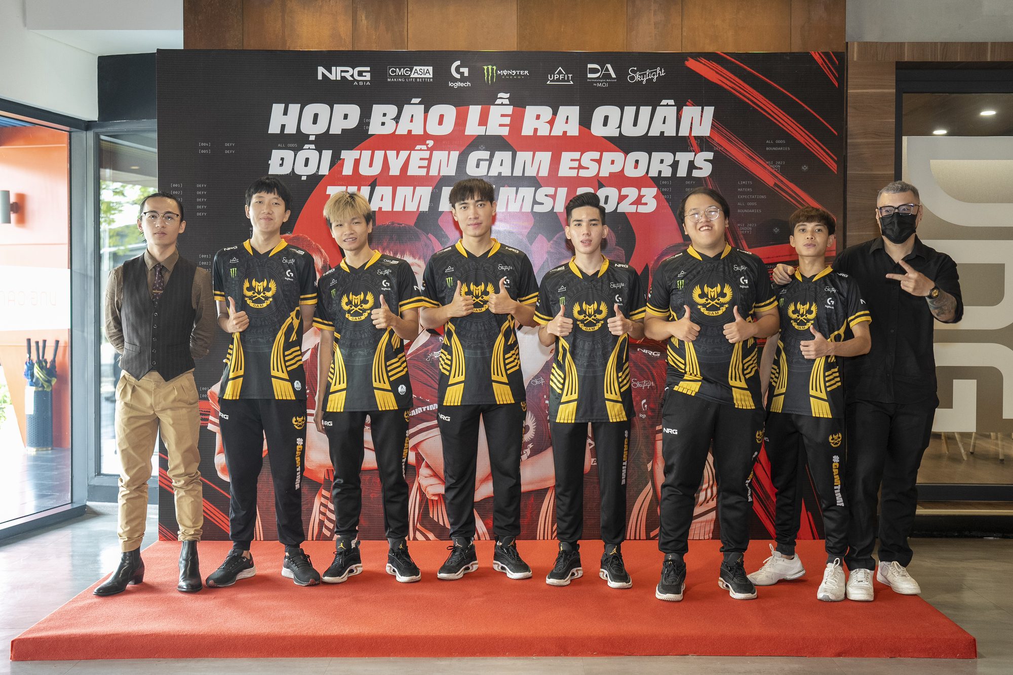 GAM players at the MSI 2023 opening press conference - source: GAM Esports