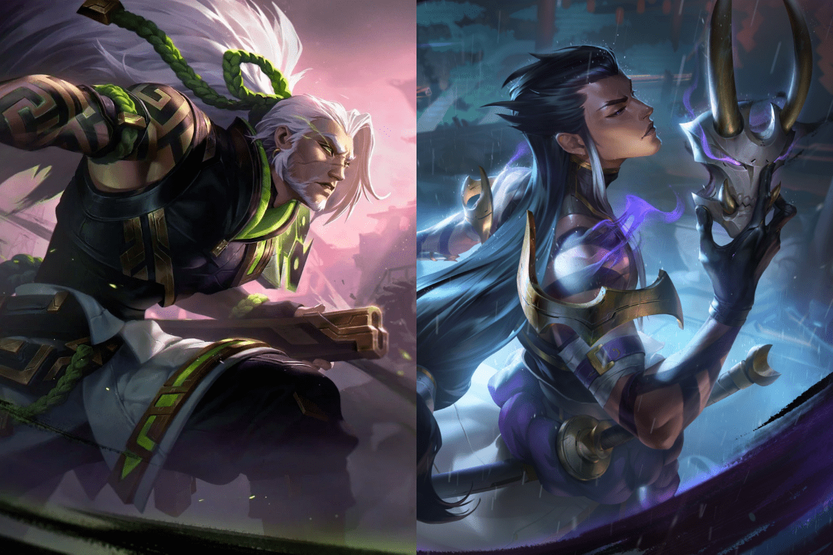 Yasuo (left) looks much older than his brother - Yone