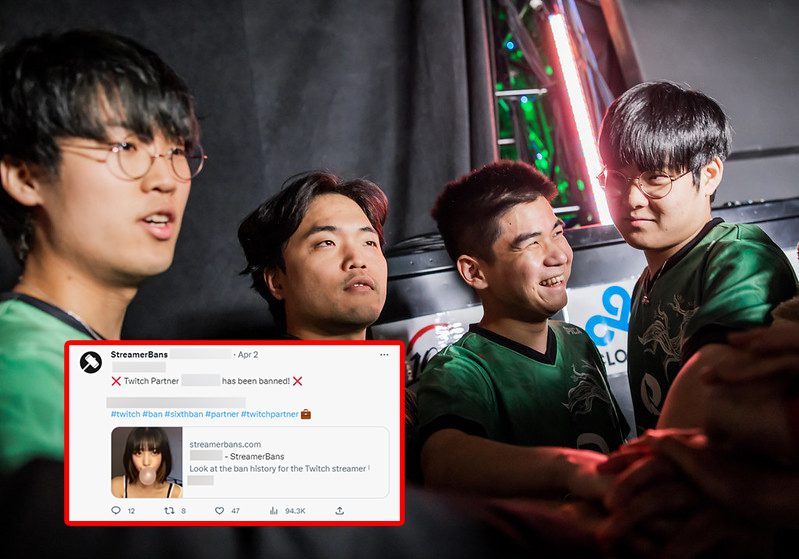A female streamer was banned on Twitch and is suspected to be related to FlyQuest - source: Twitter