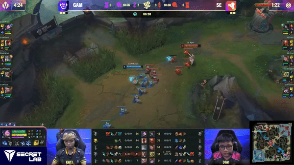 The situation where Nper was taken down in the first 1v1 at game 5 - source: YouTube VCS