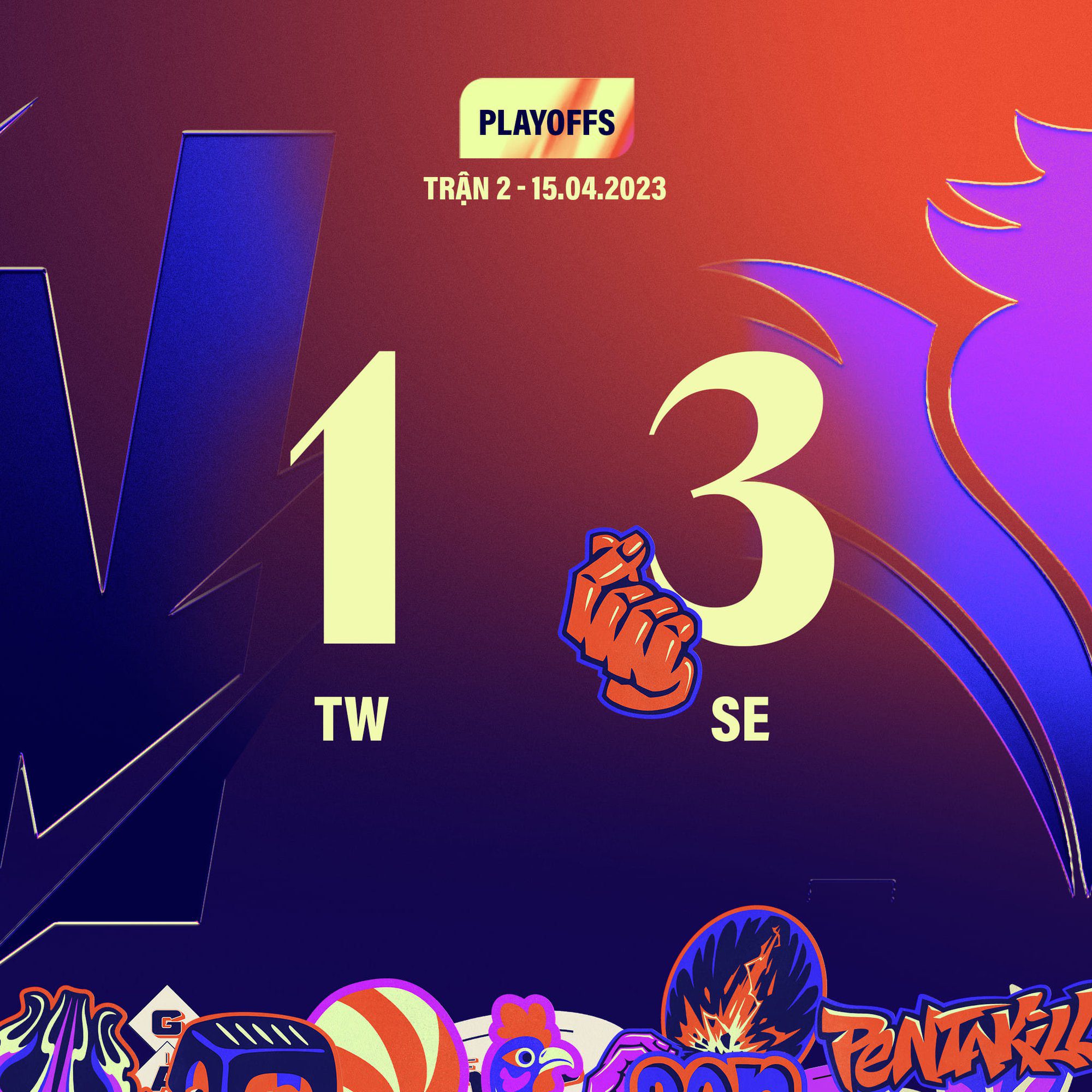 TW failed to win against SE in the playoffs - source: VCS Fanpage
