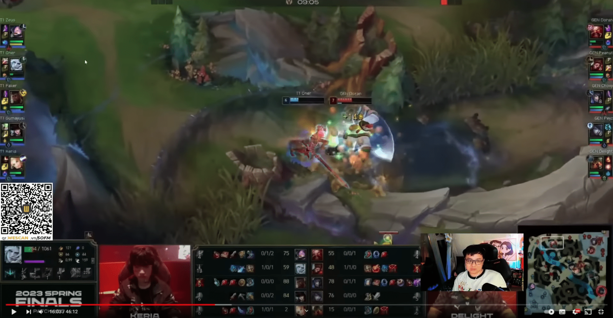 SofM states that Oner is the most underperforming player on T1 - source: YouTube