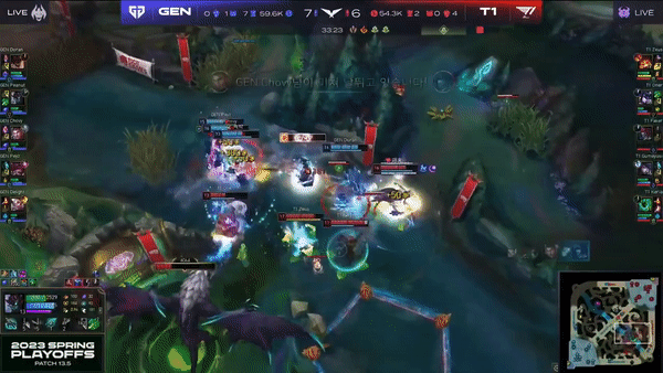 But Zeus was not outmatched by Doran and contributed significantly in the fight at the Elder Dragon - source: YouTube