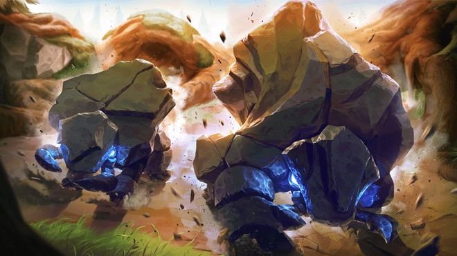 Rounds with monsters are where players can gather more resources to build their team - source: Riot Games