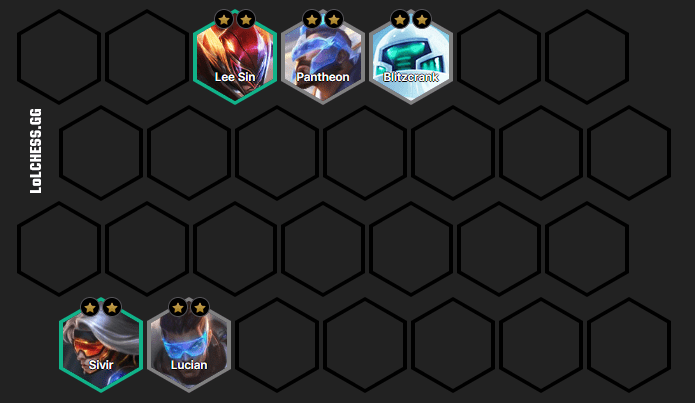 The starting composition players should aim for - source: LoLChess
