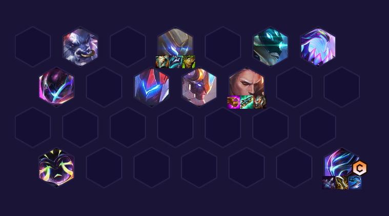 The Jhin - Outlaw composition requires players to have a lot of gold to fully build - source: LoL Chess