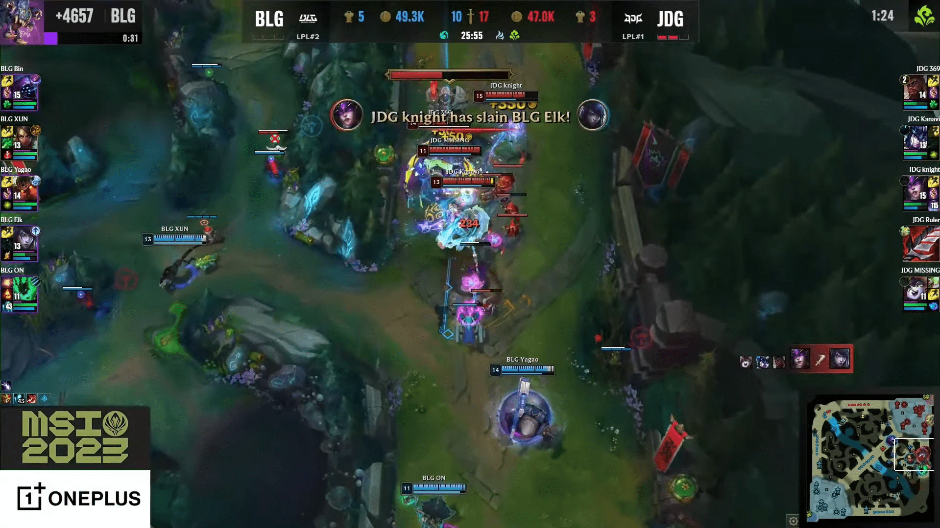 AD Carry Elk is the player with the lowest performance rating in BLG, especially in game 3 - source: YouTube