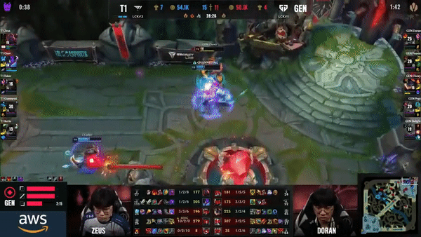 Chovy's 'godly' play with Zhonya's Hourglass - source: YouTube