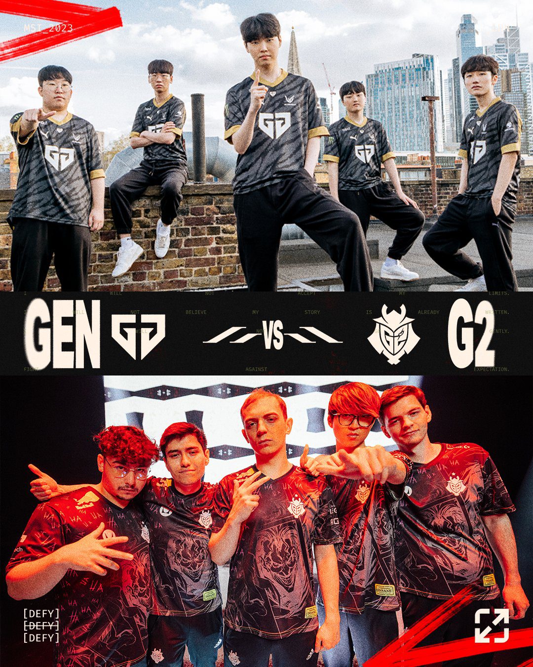 An eagerly awaited showdown in the MSI 2023 opener - source: Twitter