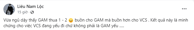 Former Coach Sergh believes the VCS is weakening, not GAM - source: FBNV