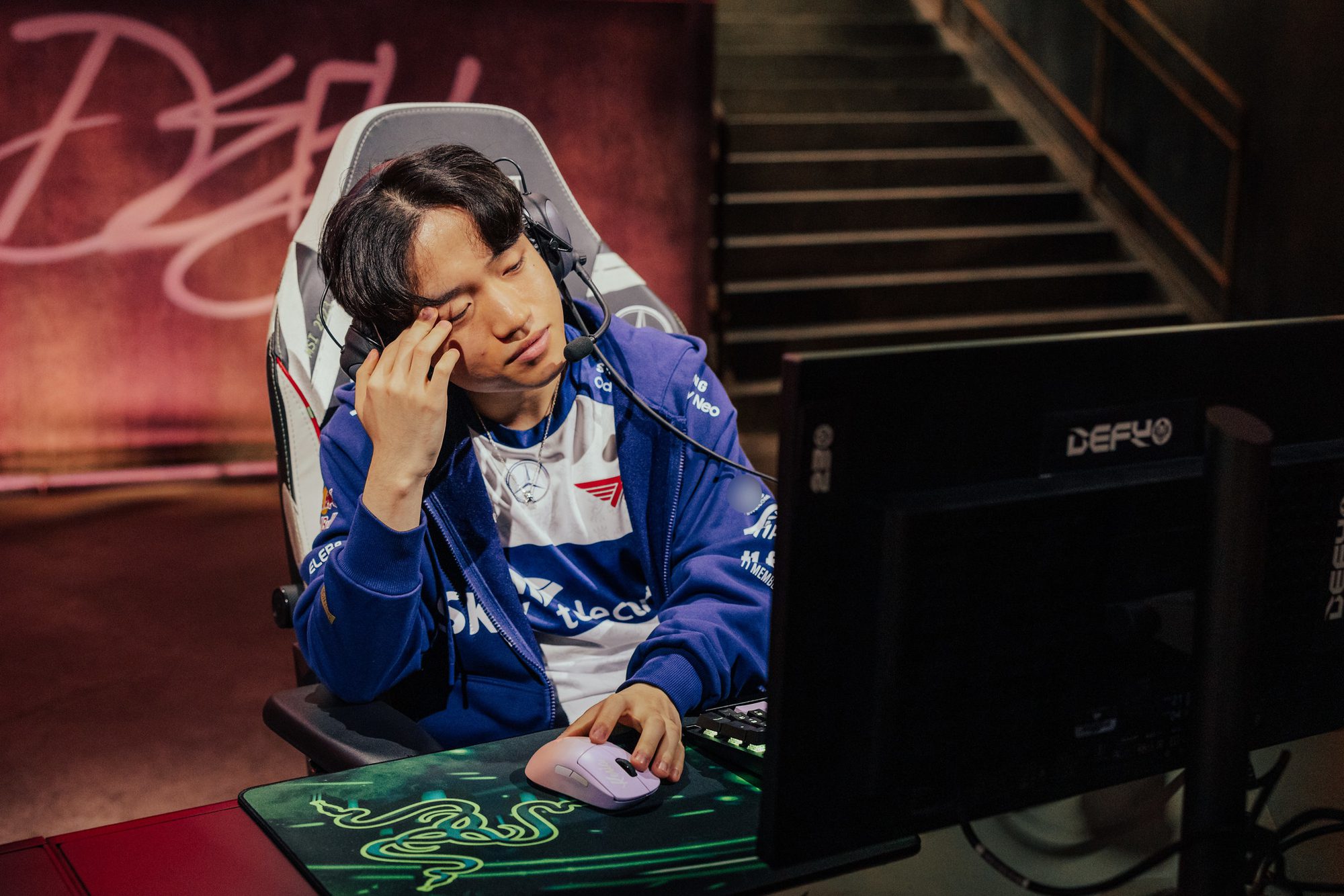Keria relieved after the victory - source: LoL Esports