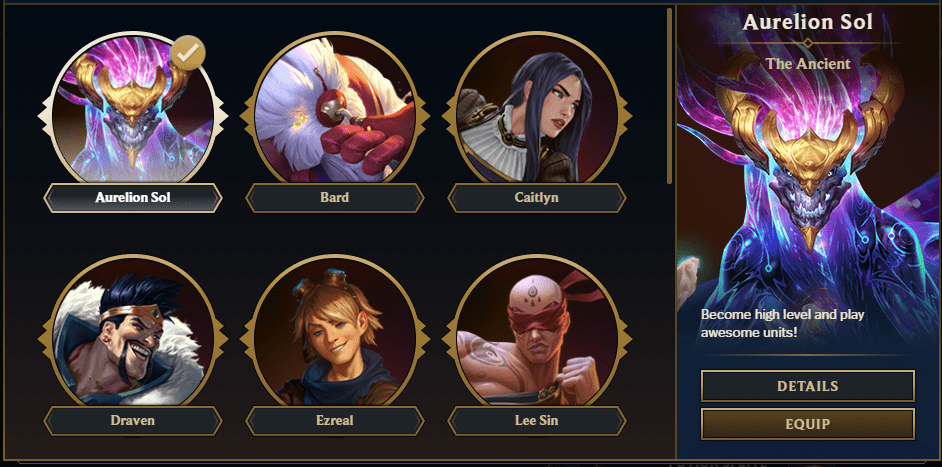 Choosing a Legend also partially affects the player's team composition strategy