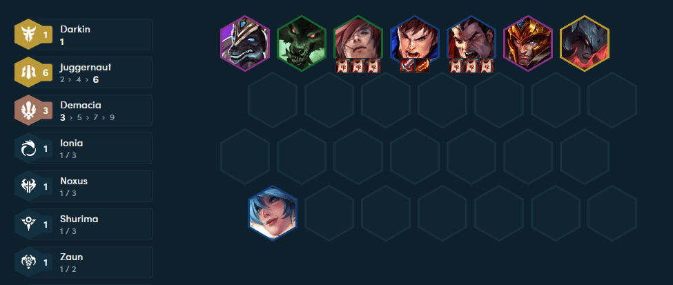 Complete team composition with 6 Knights