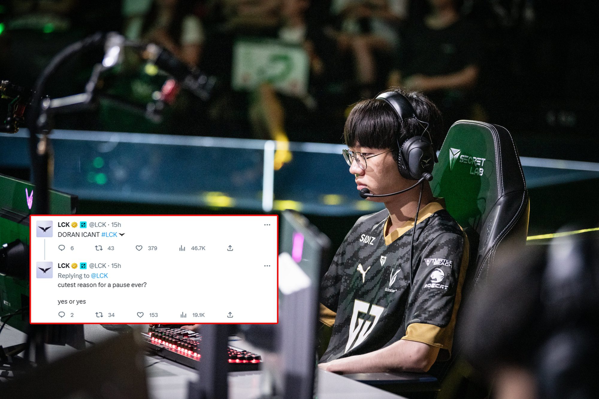 The LCK organizers also found it to be an 'adorable' reason