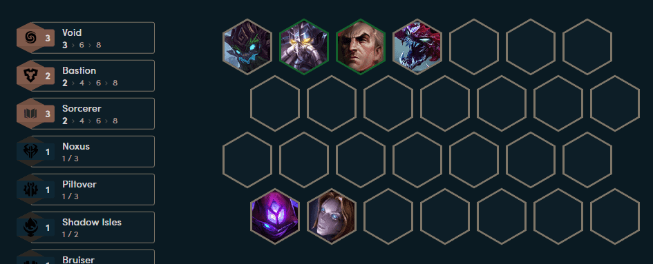 The starting team composition that Joe Bookmark often aims for