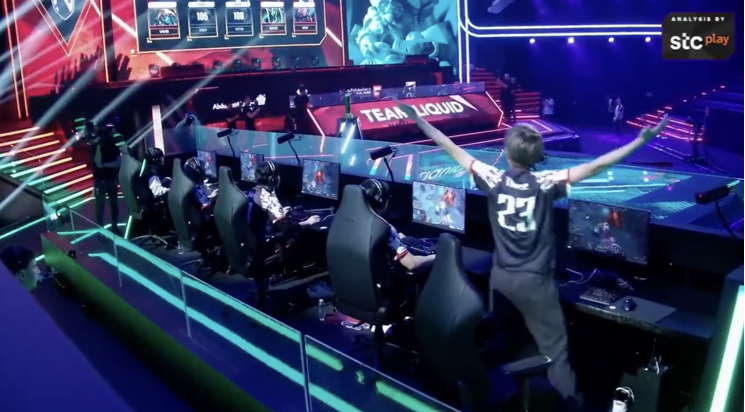 23savage celebrates excitedly while preparing to push the tower