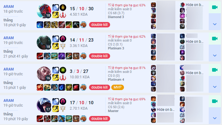 But fans noticed that he started playing ARAM again since July 18