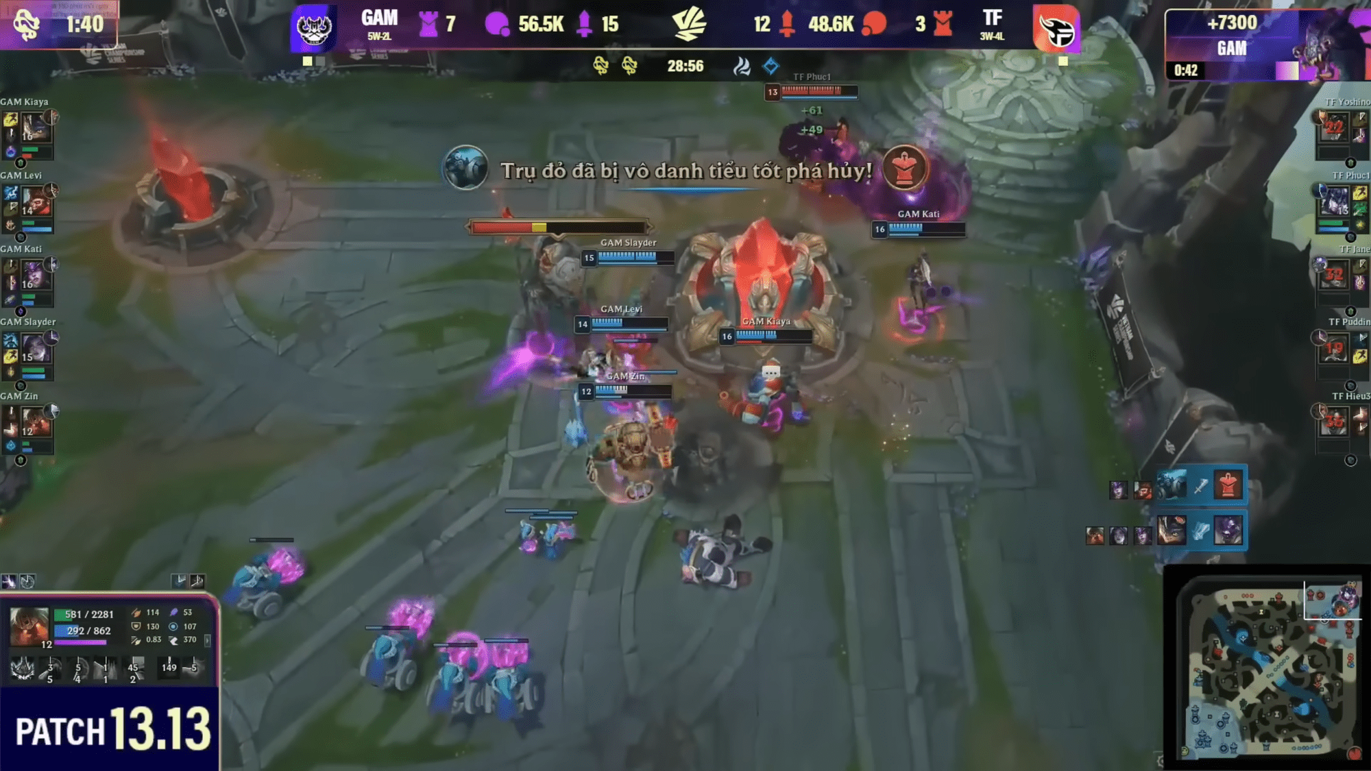 But GAM successfully avenged in the return match