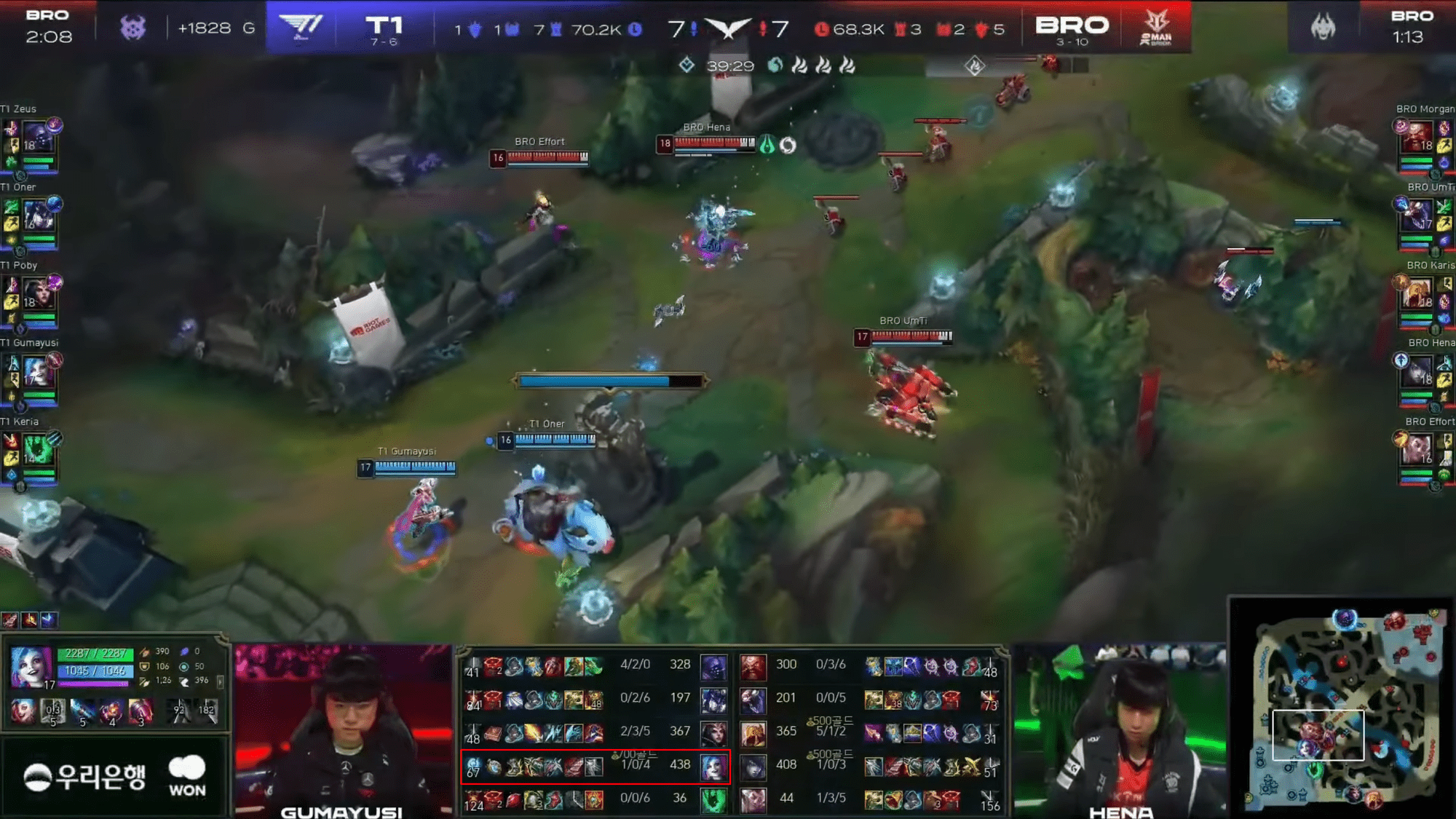 Jinx and Gumayusi in game 1 also lacked enough damage at the end of the match