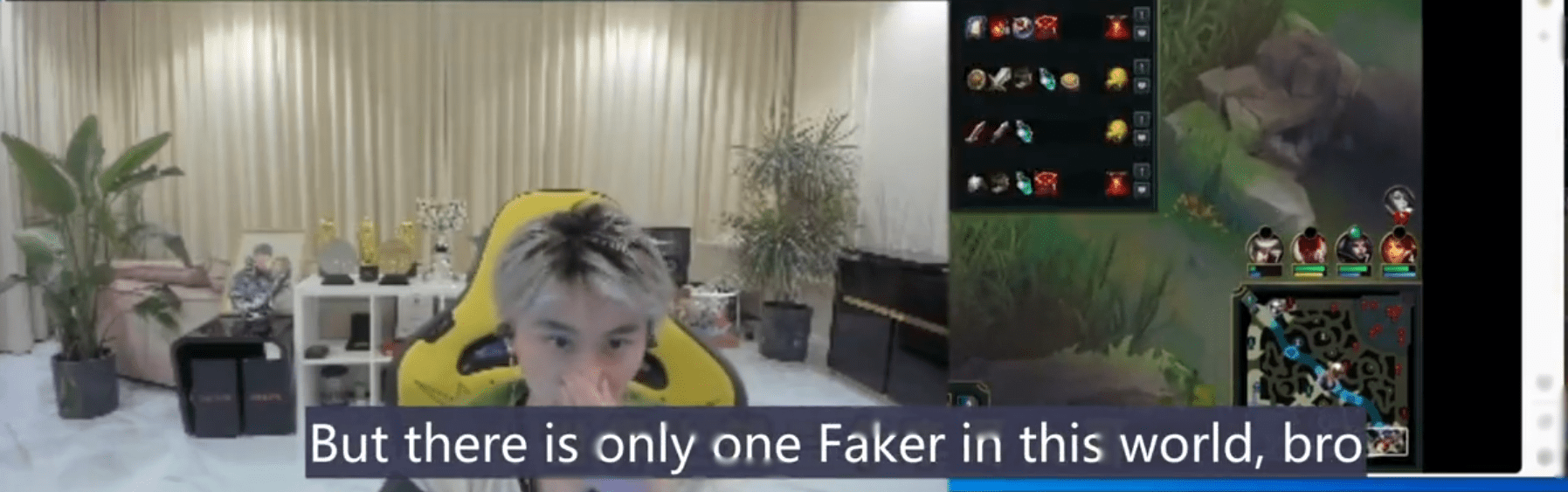 He also affirms that Faker is the only exception and stands outside this situation