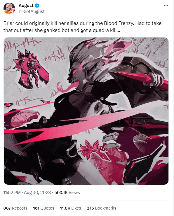 Riot August admitted that initially this skill could attack and eliminate allies