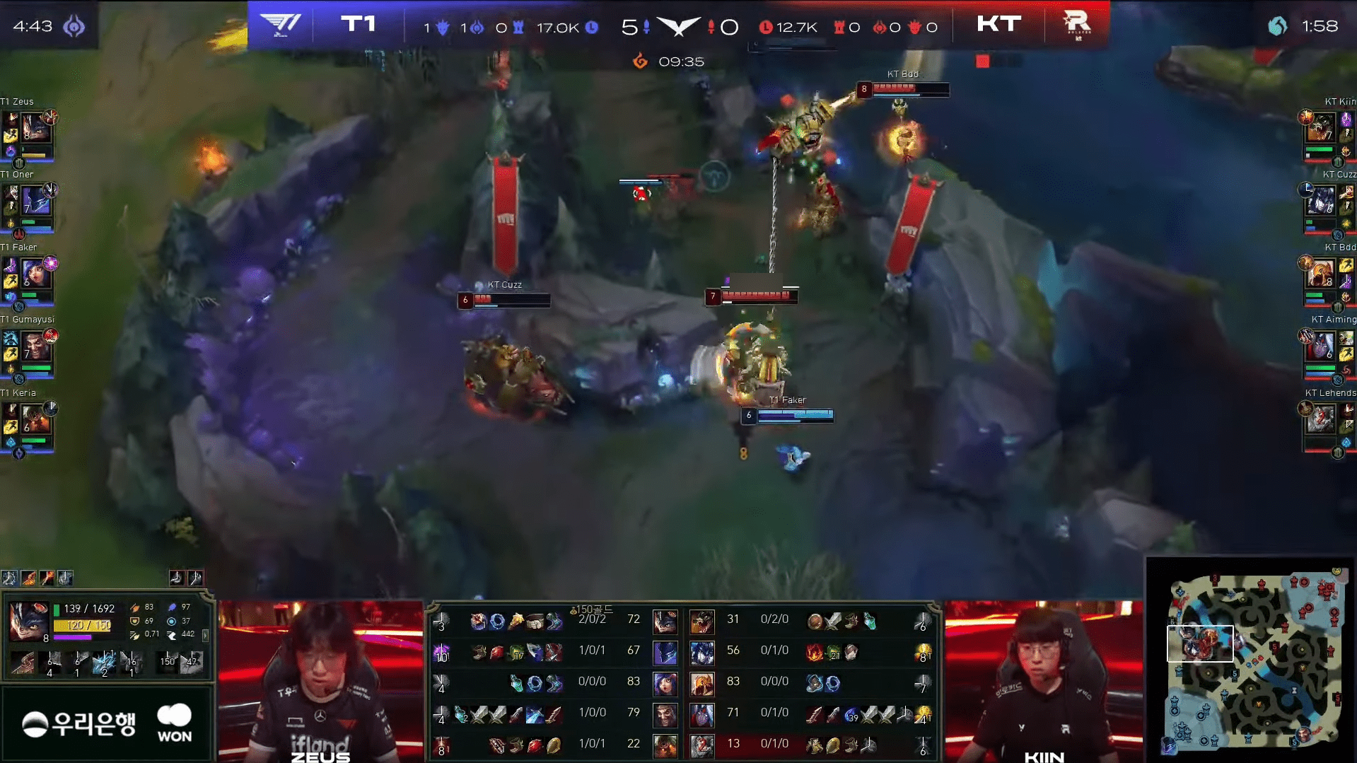 Faker quickly transformed into a minion and then took down Cuzz