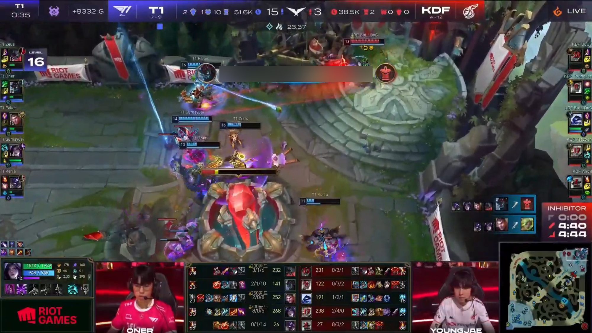 Faker returns and T1 immediately secures a win