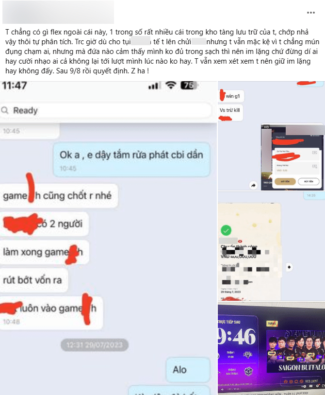 A female streamer also posted with sensitive information about VCS