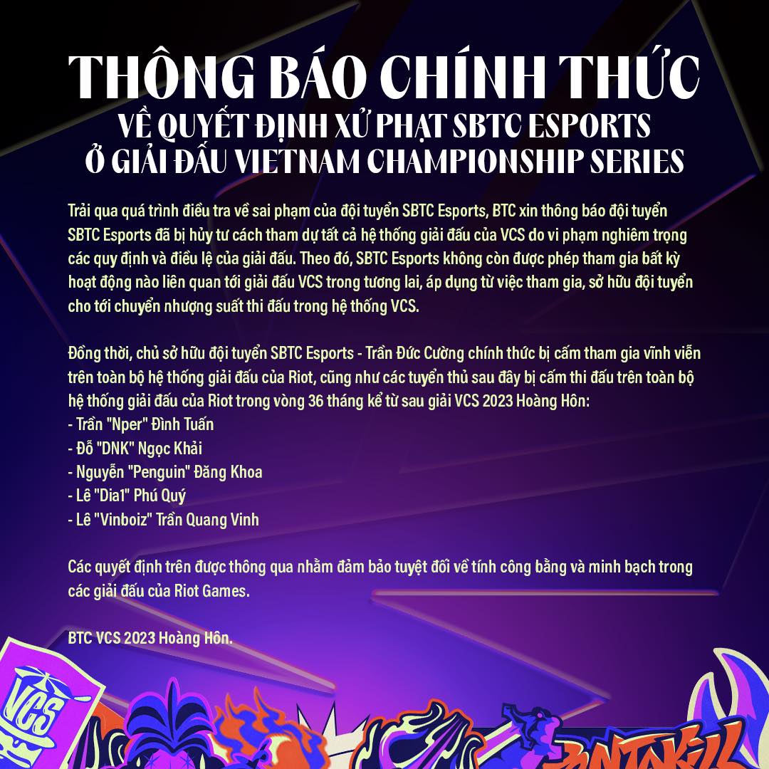 The SE brand has officially exited the Vietnamese LoL scene and all of Riot's systems