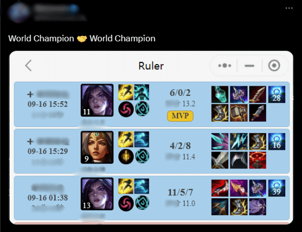 Ruler is spotted practicing the Kai’Sa physical damage build with Duskblade of Draktharr and Umbral Glaive