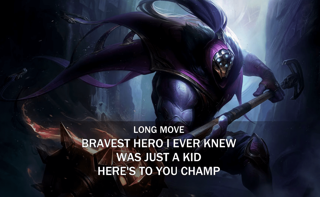 The tribute line to brave boy Joe will appear in all of Jax's skins