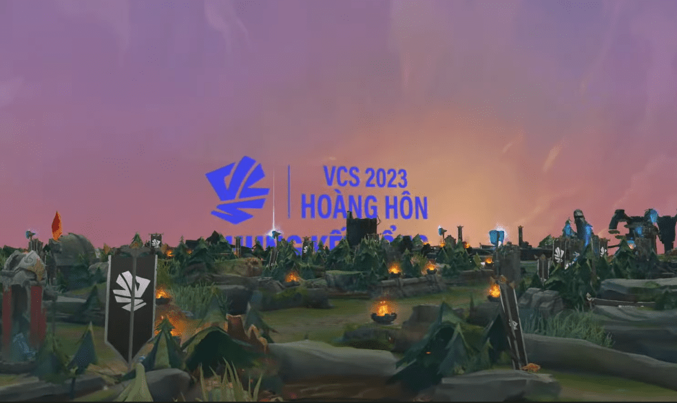 The introduction line 'Grand Finals' in Game 4 suddenly 'disappeared' behind the bushes on the map when pulled too low