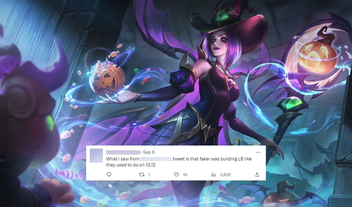 There are also reports that Faker and Korean players have built items according to patch 13.12 for some champions