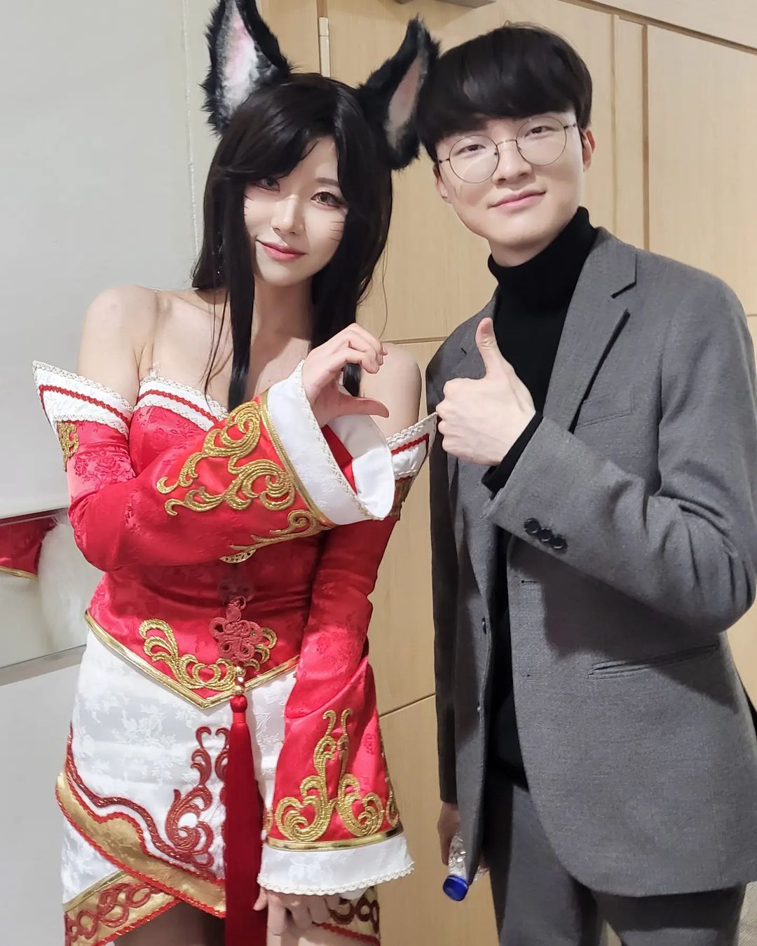 Nari also once checked in with 'Chairman' Faker