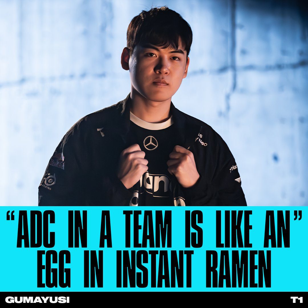 Gumayusi compares the ADC position to an egg in a bowl of ramen
