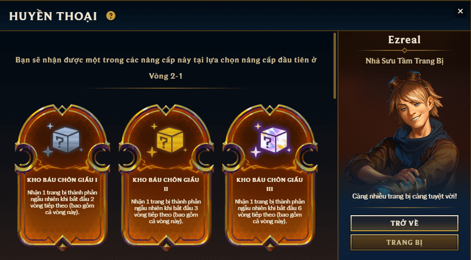 Legend Ezreal provides a large amount of component items
