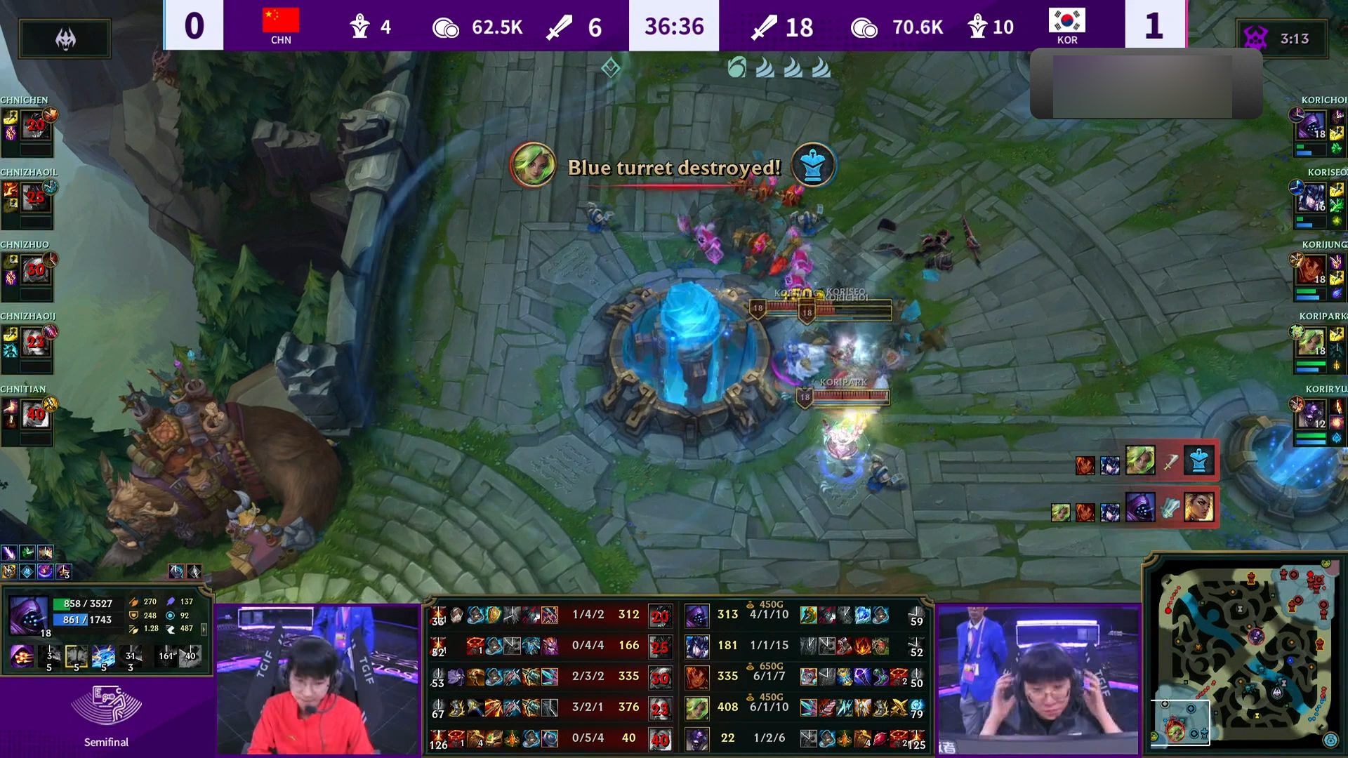 Easy 2-0 victory for the Korean players