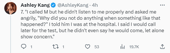 But Mystic was completely indifferent when she called him to inform him and he didn't even visit her in the hospital