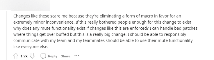 A player suggests that instead of modifying the ping feature as it is now, Riot could simply add a specific mute function for certain types of pings in the game