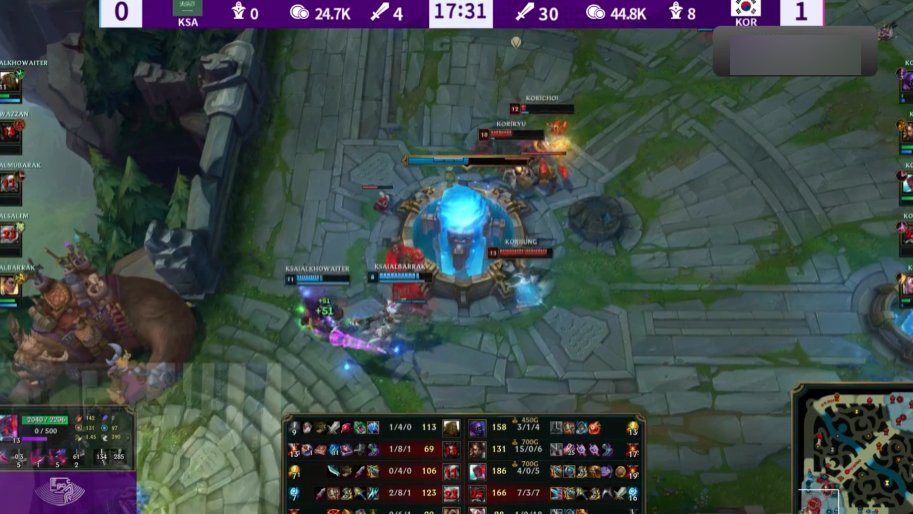 Korean LoL players smoothly passed the Quarterfinals