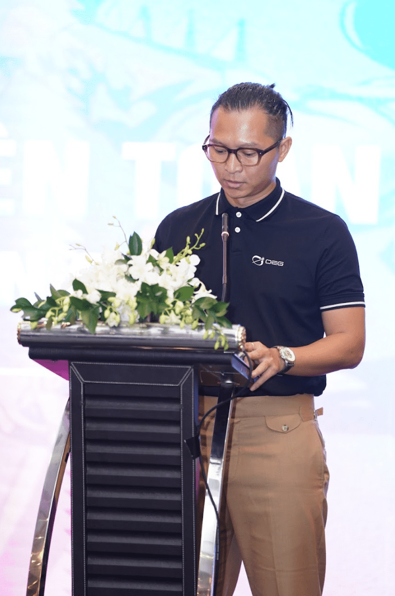 Mr. Bui Anh Tuan - BOD & CEO of Ocean Entertainment Group speaks at the Launch Ceremony